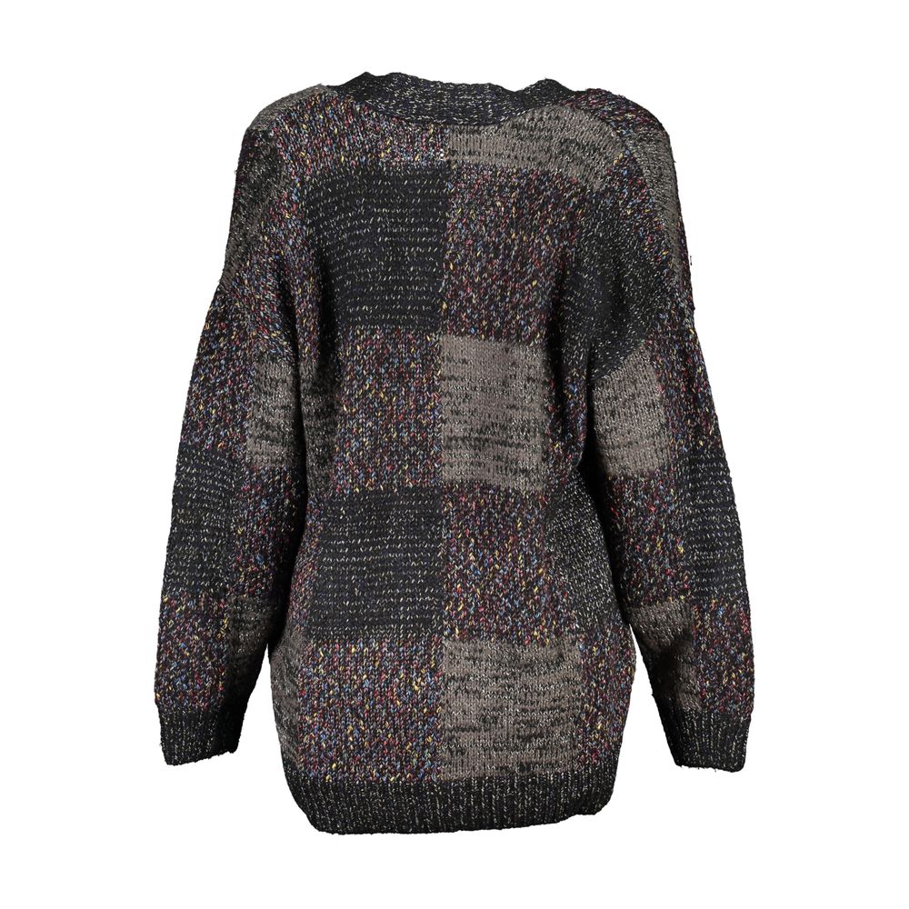 Schwarzer Polyesterpullover
