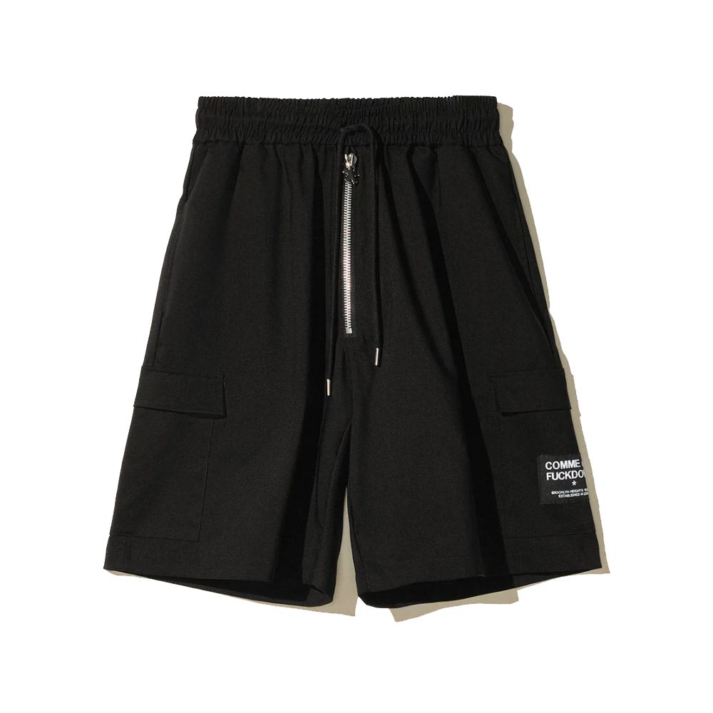 Schwarze Baumwollshorts