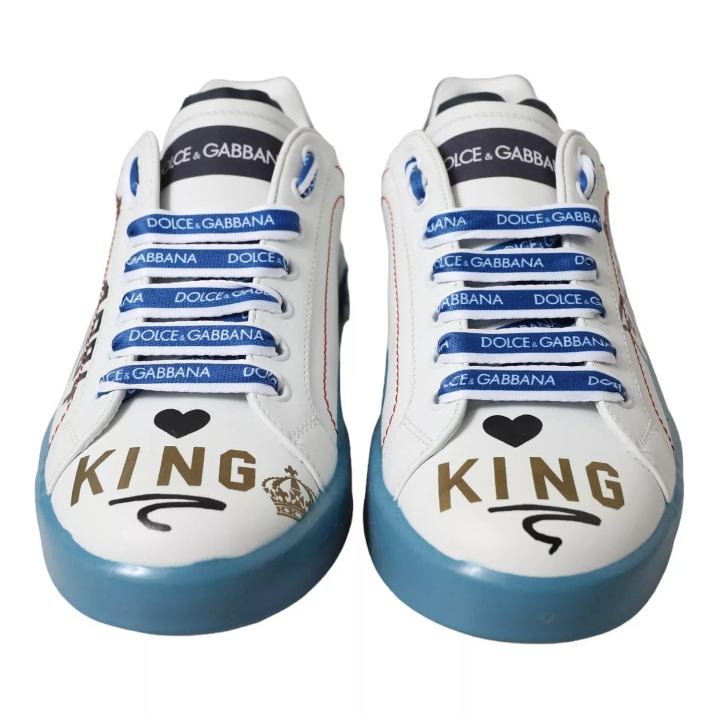 Blau-weiß bedruckte Portofino Melt Sneakers