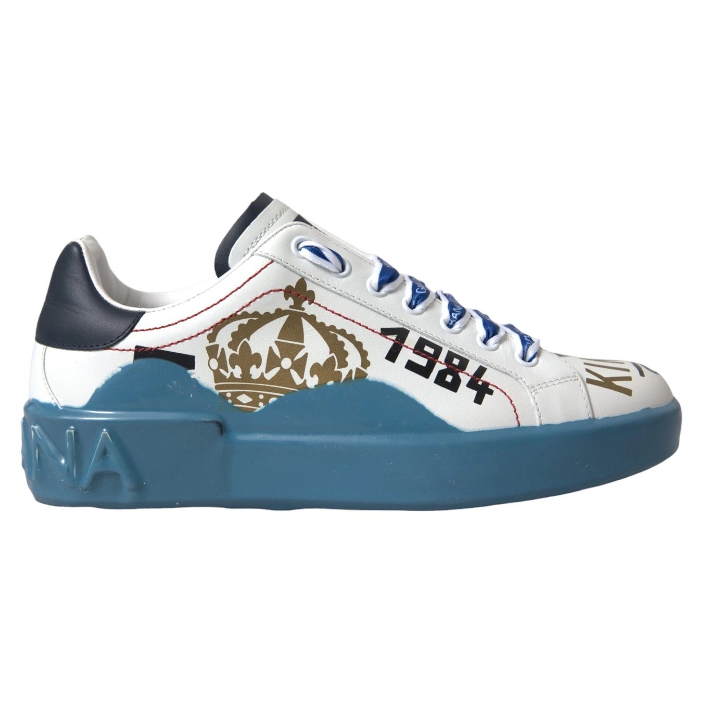 Blau-weiß bedruckte Portofino Melt Sneakers
