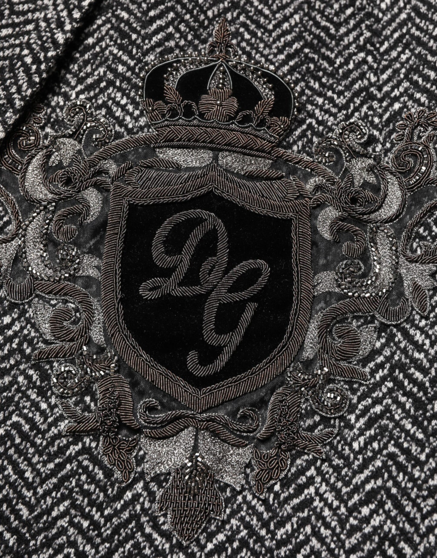 Schwarz-weißer zweireihiger Herrenanzug-Blazer
