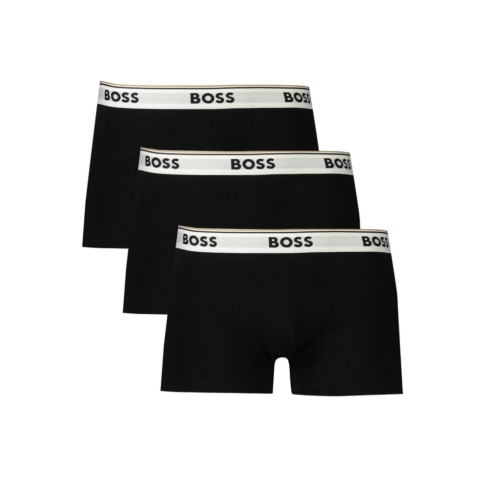 Schwarze Herren-Boxershorts aus Baumwolle