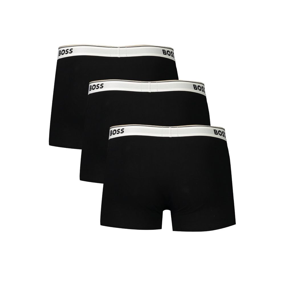 Schwarze Herren-Boxershorts aus Baumwolle