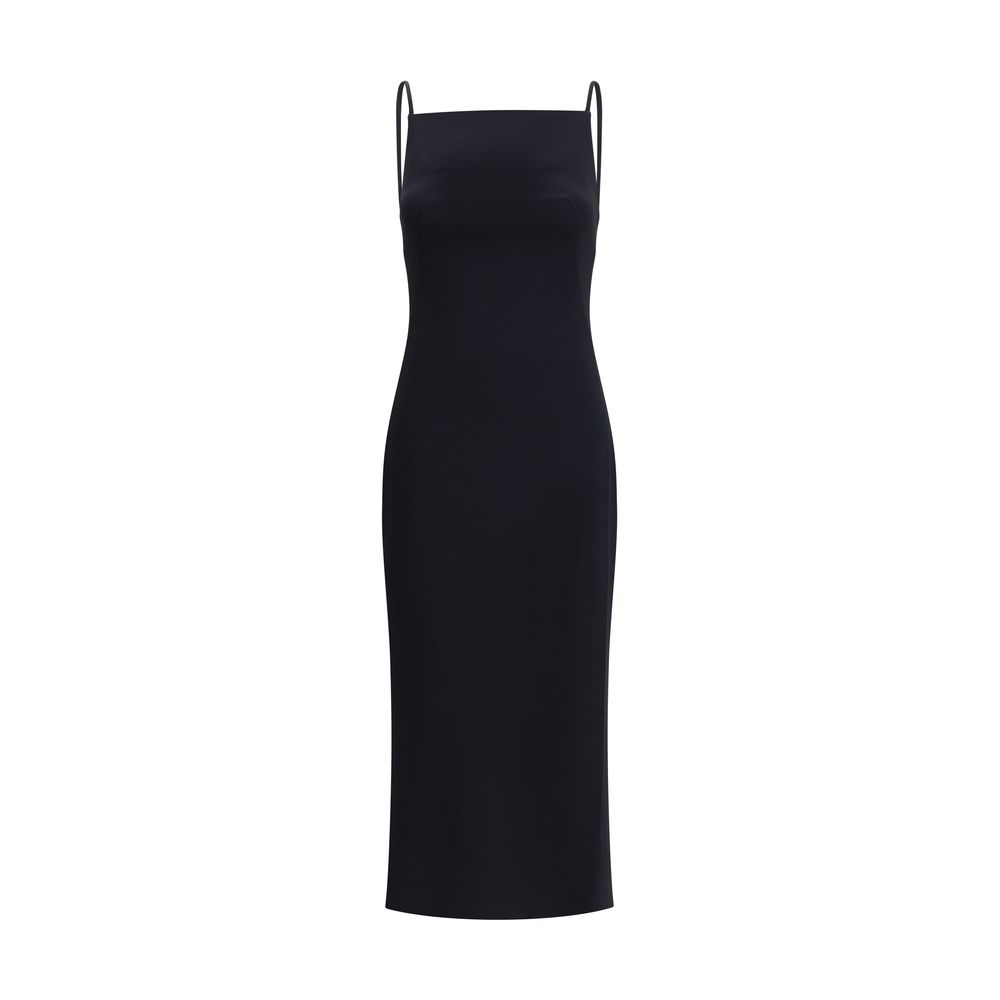 Midikleid mit drapiertem Rücken