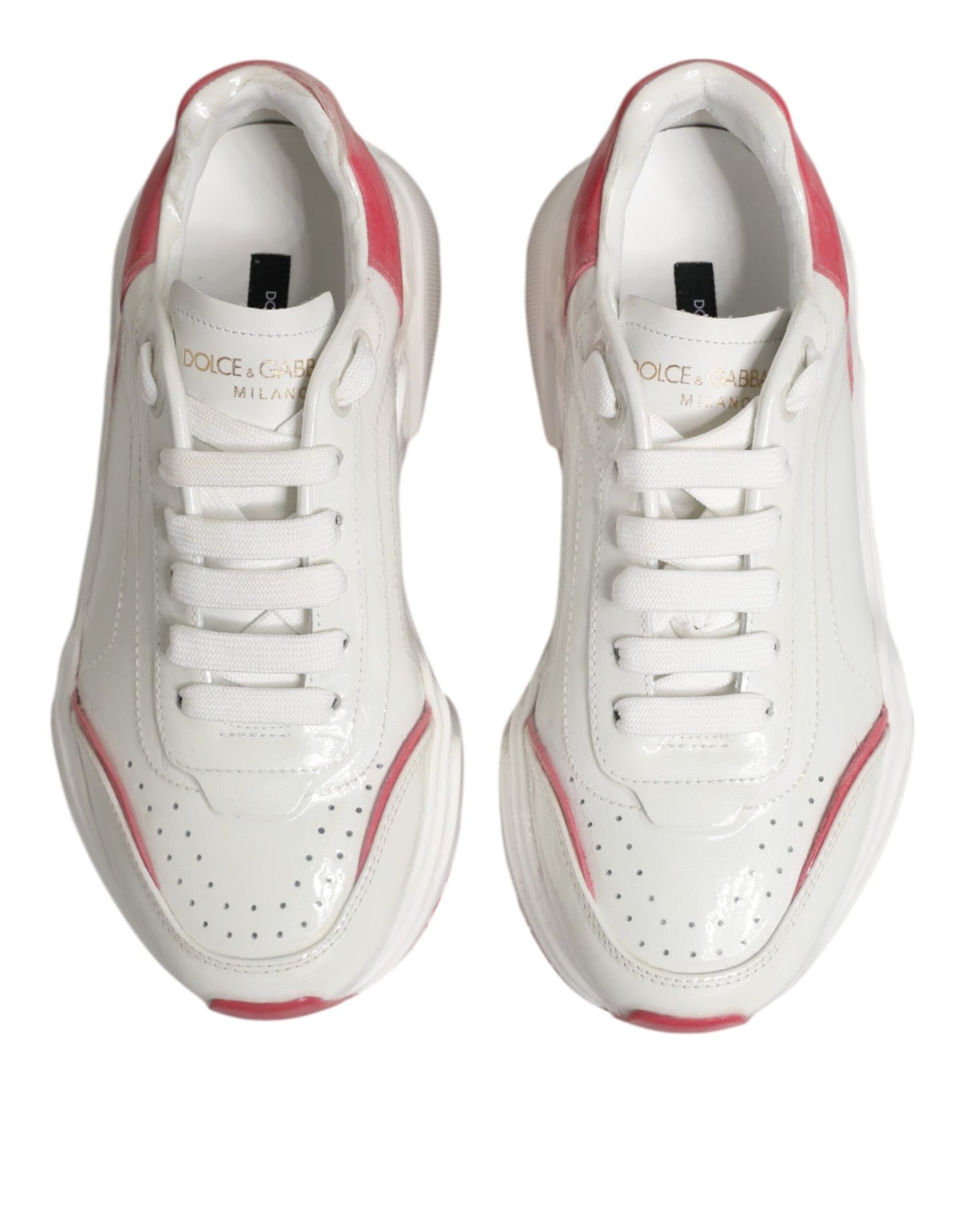 Weiß Rosa Daymaster Low Top Sneakers Schuhe