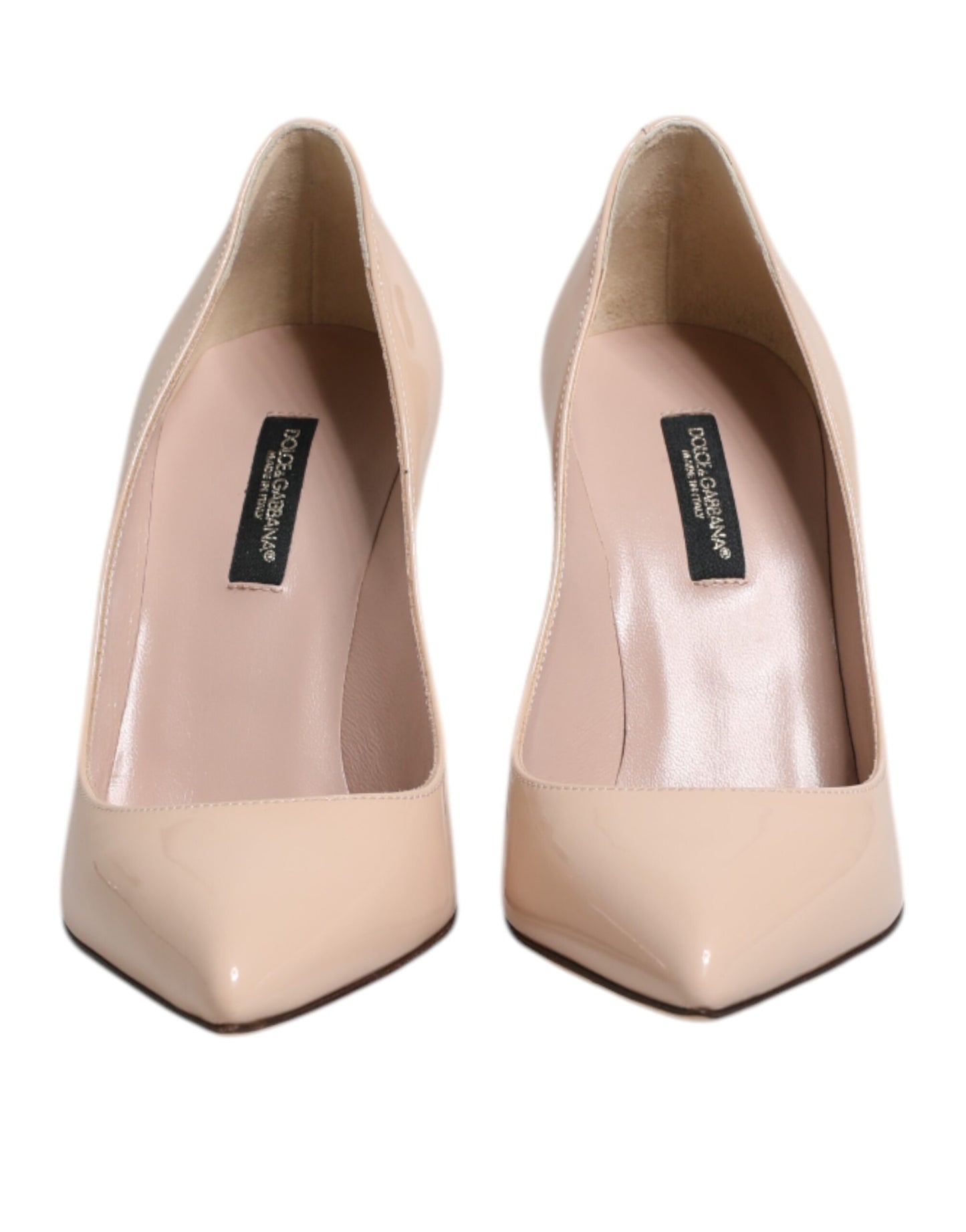 Beige Lackleder Stiletto Pumps Schuhe