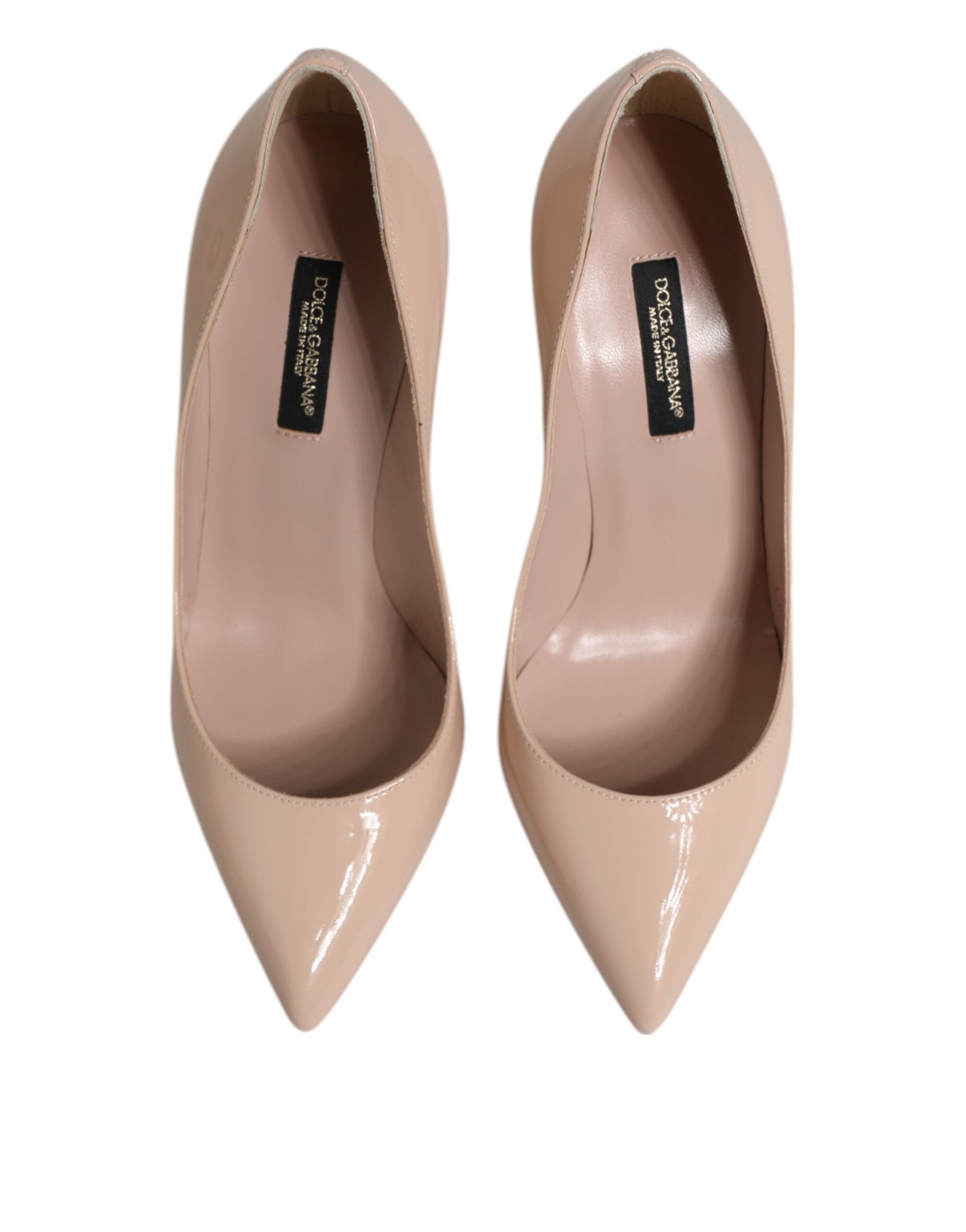 Beige Lackleder Stiletto Pumps Schuhe