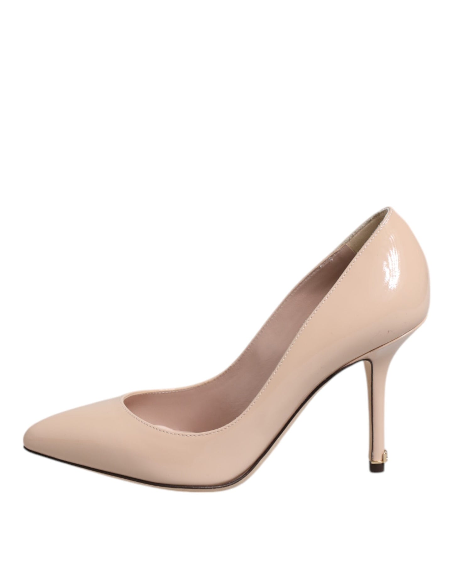 Beige Lackleder Stiletto Pumps Schuhe