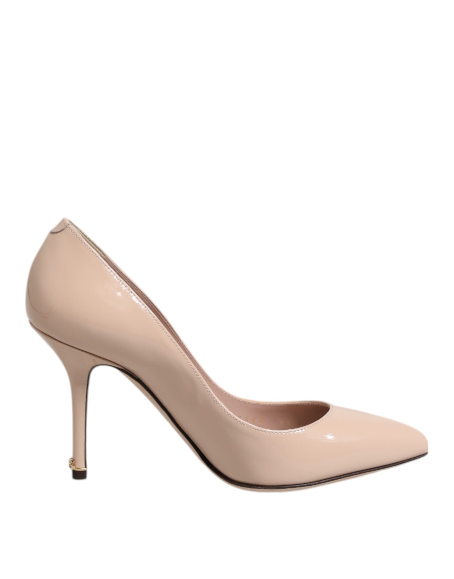 Beige Lackleder Stiletto Pumps Schuhe