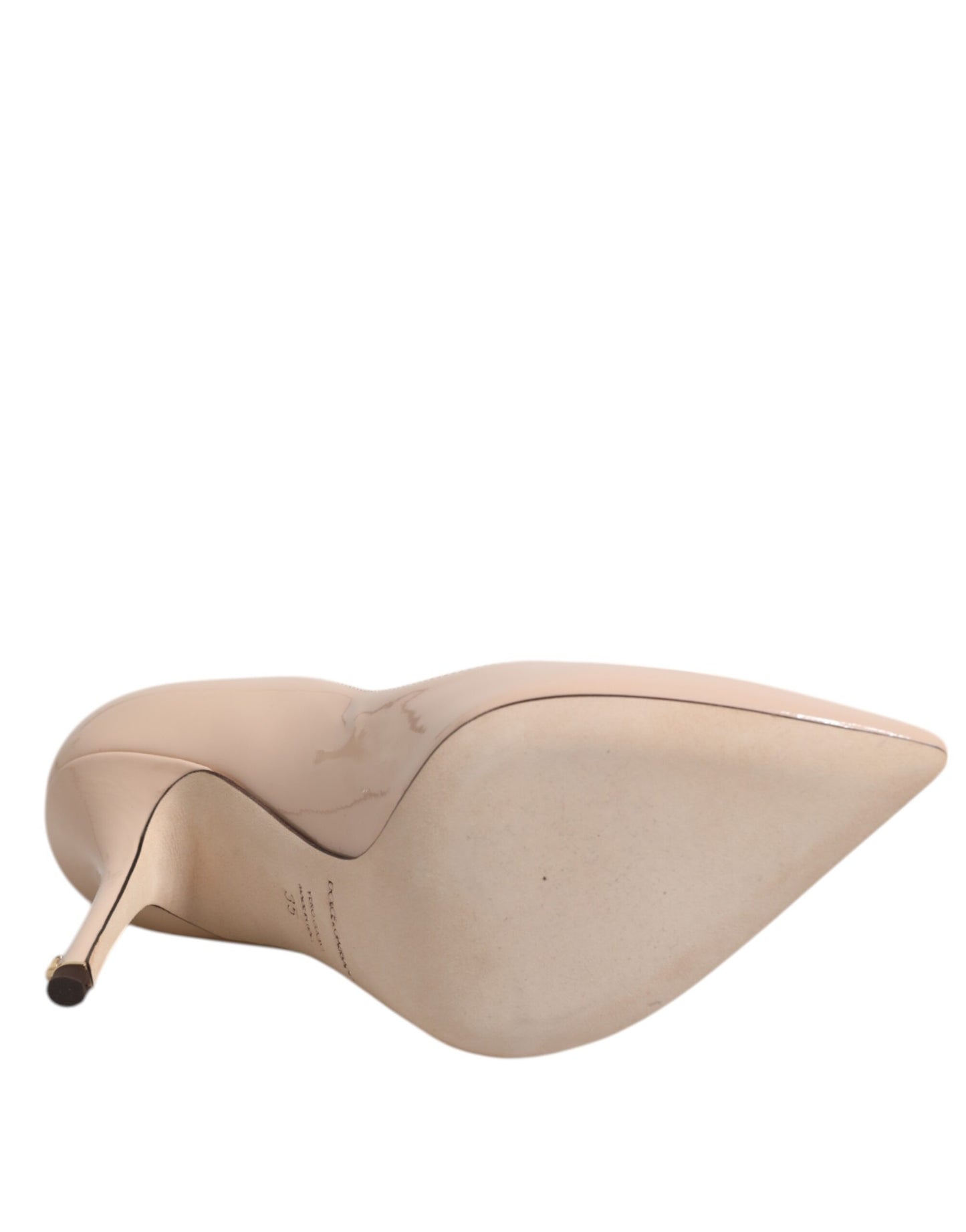 Beige Lackleder Stiletto Pumps Schuhe
