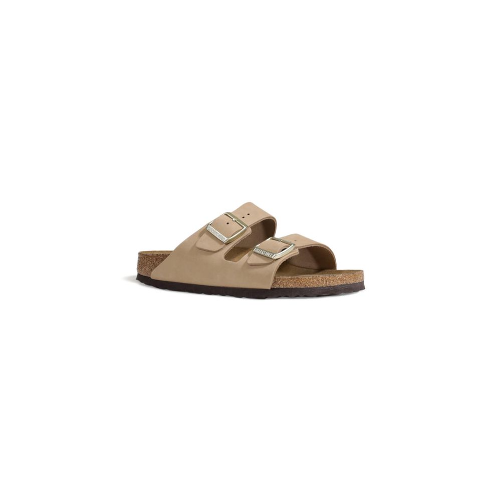 Beige Sandale aus Nubukleder