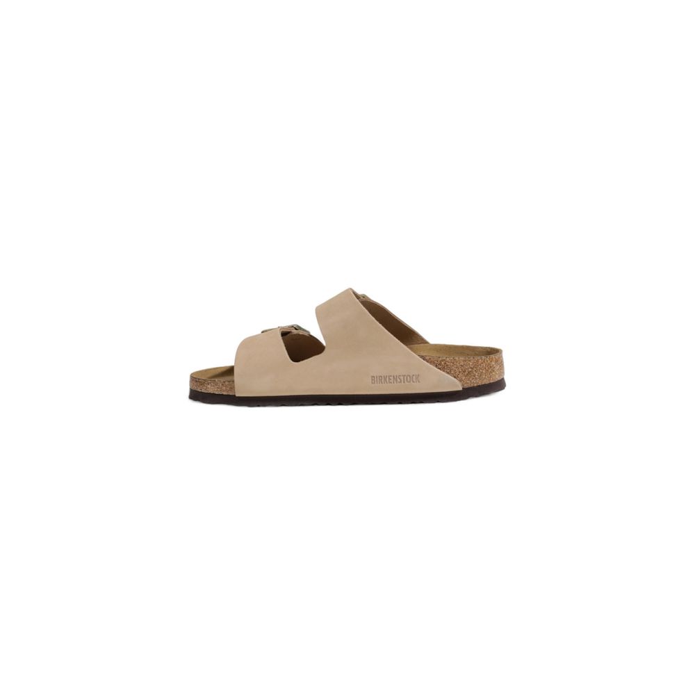Beige Sandale aus Nubukleder