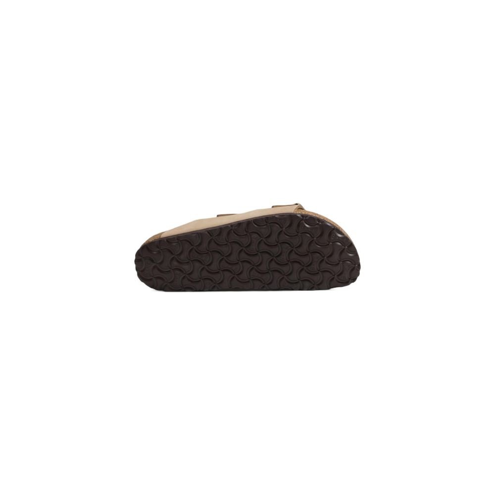 Beige Sandale aus Nubukleder