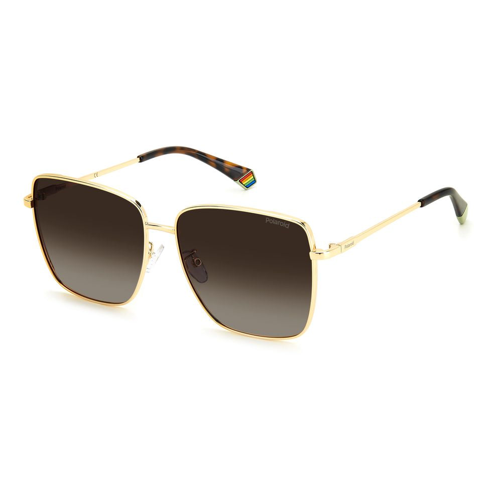 Sonnenbrille aus goldenem Metall