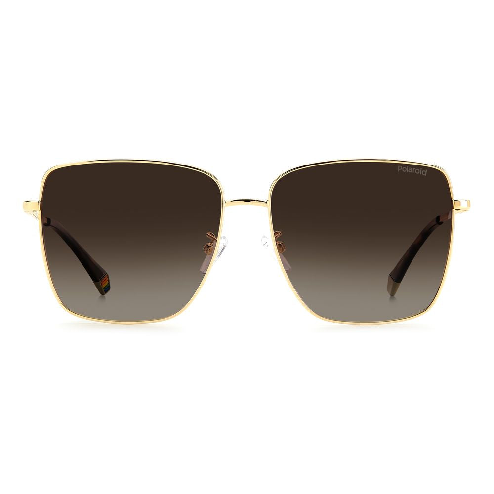 Sonnenbrille aus goldenem Metall