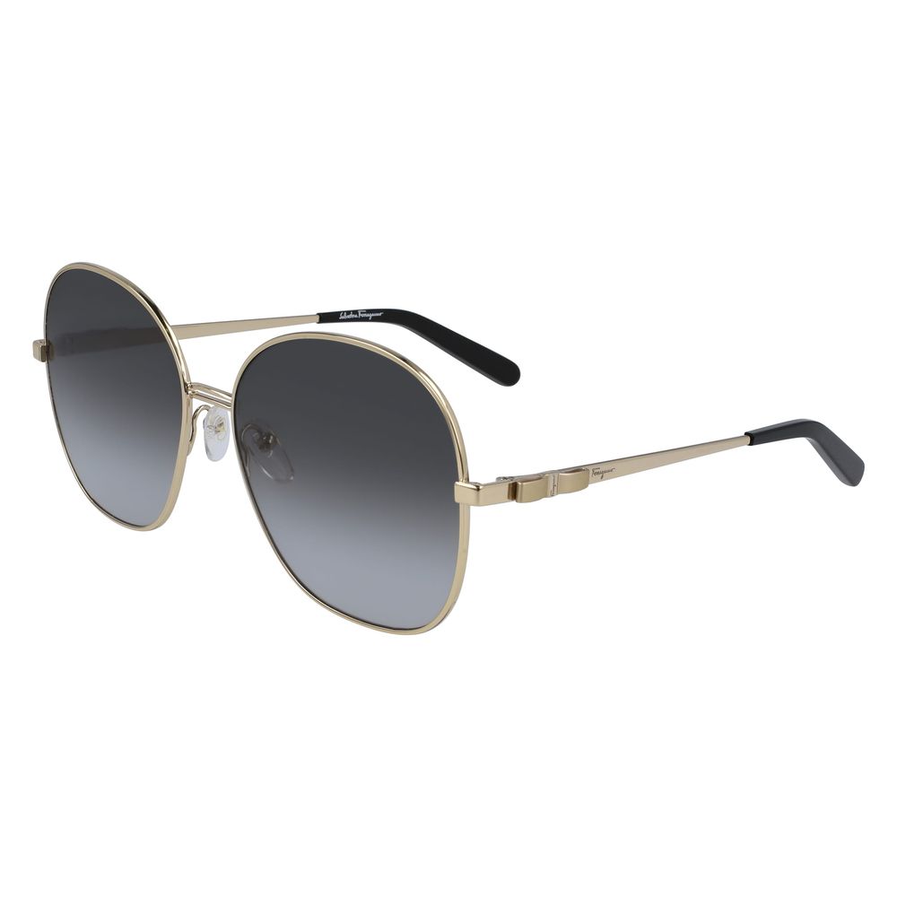 Sonnenbrille aus goldenem Metall