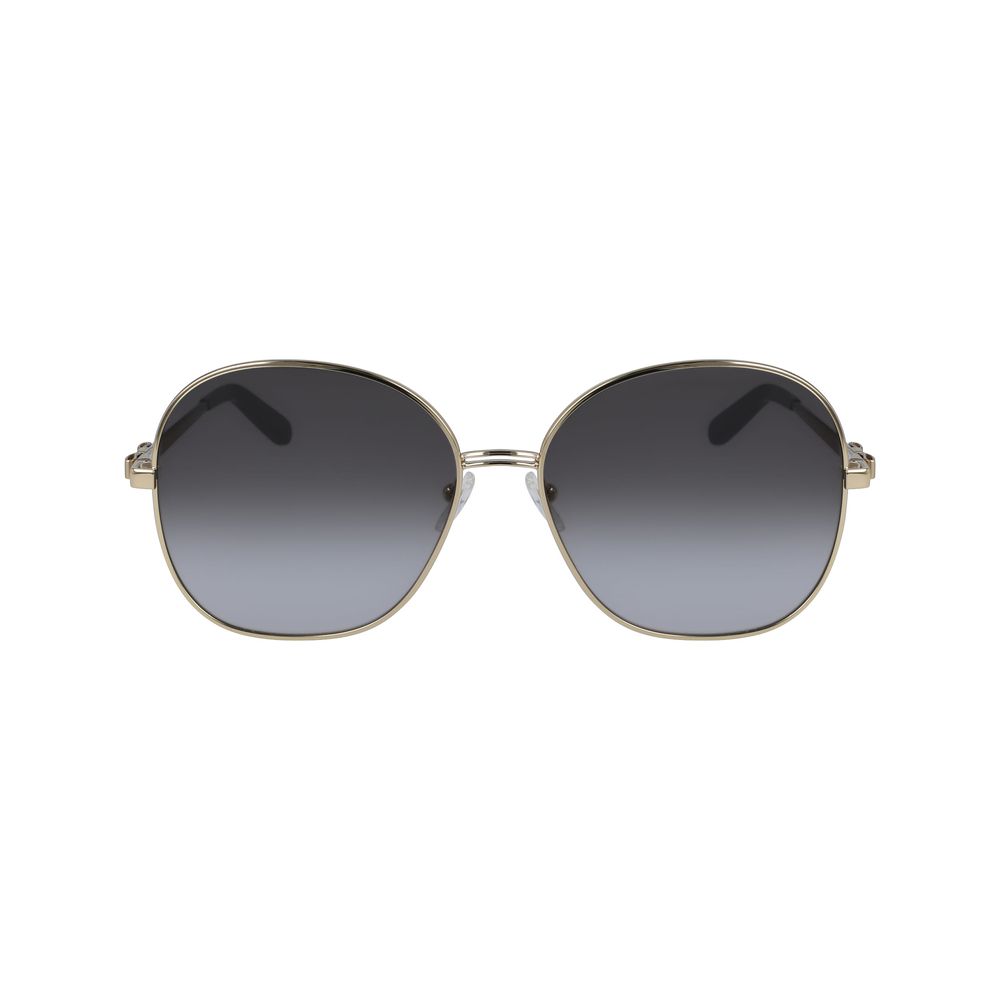 Sonnenbrille aus goldenem Metall