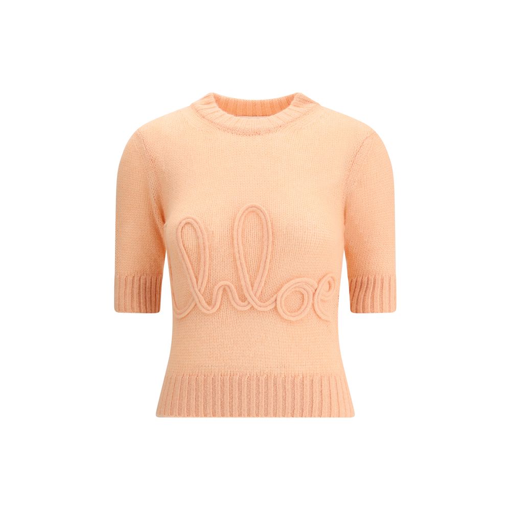 Wollpullover mit Logo