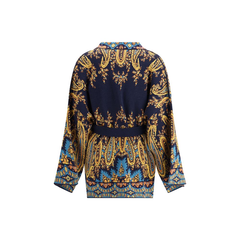 Mehrfarbige Strickjacke