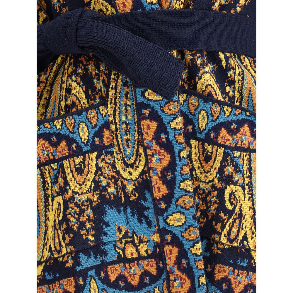 Mehrfarbige Strickjacke