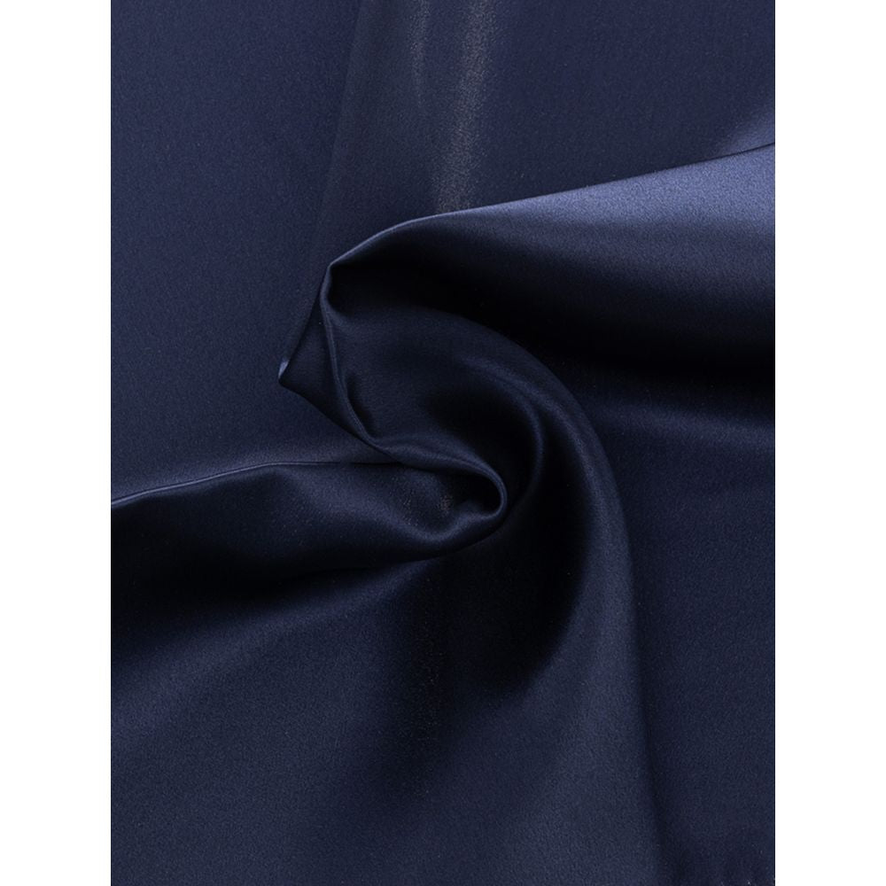 Blaues Einstecktuch aus Seide