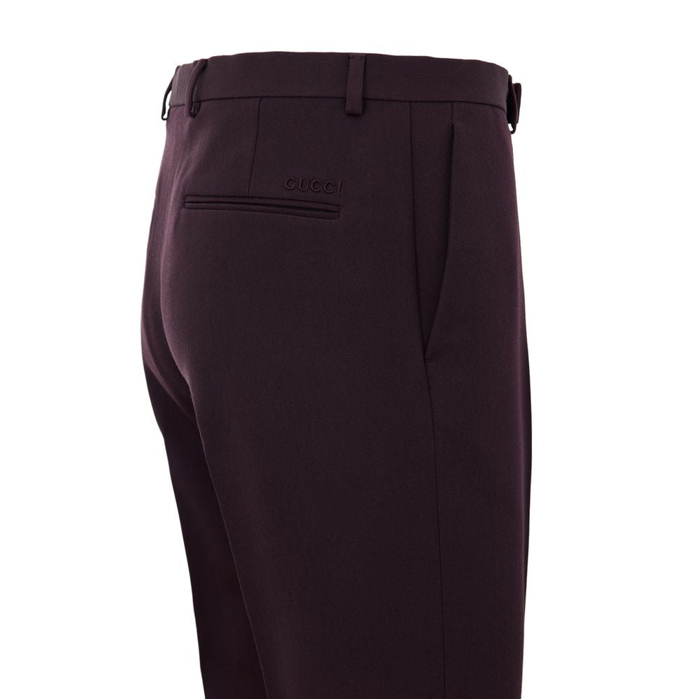 Bordeauxfarbene Wolljeans