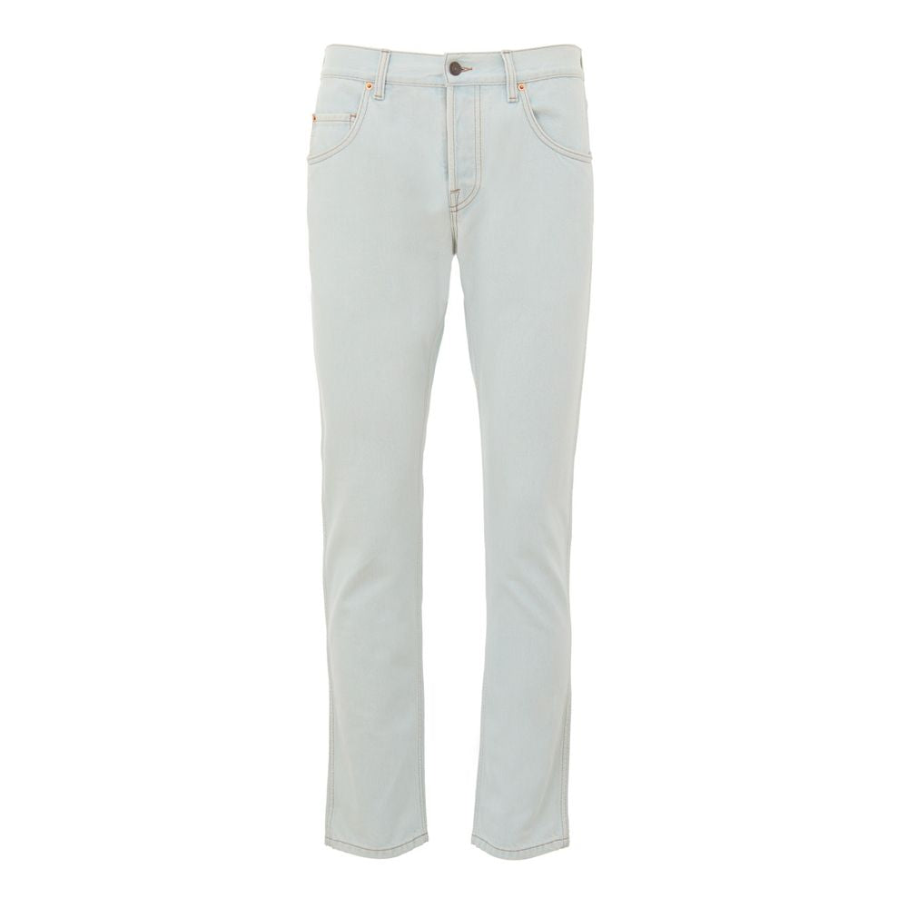 Blaue Baumwolljeans