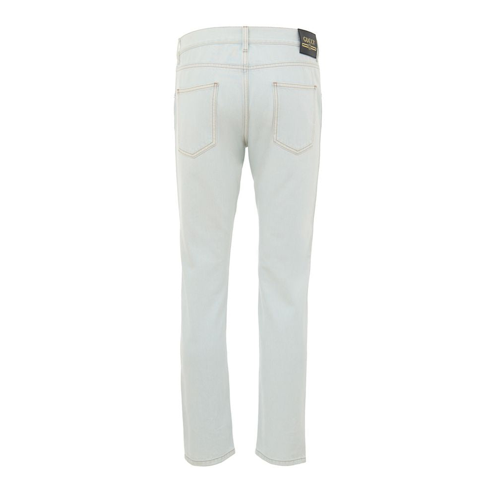 Blaue Baumwolljeans