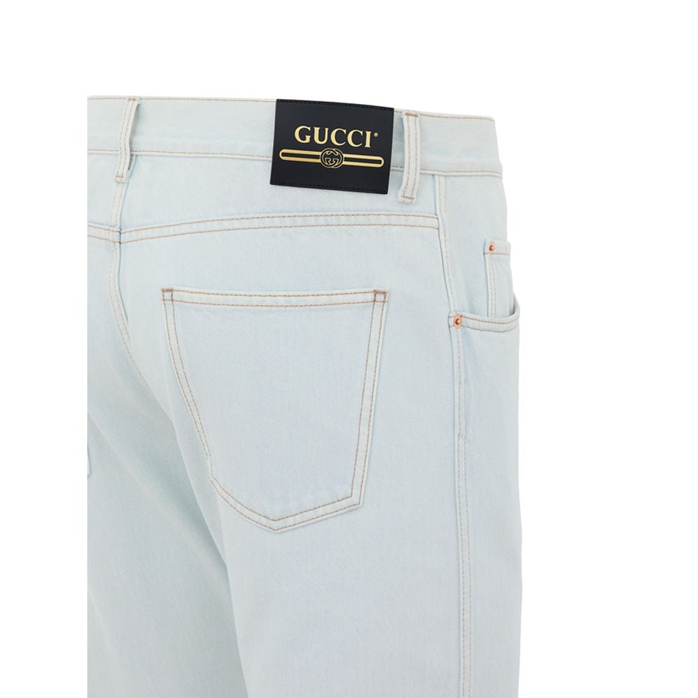 Blaue Baumwolljeans