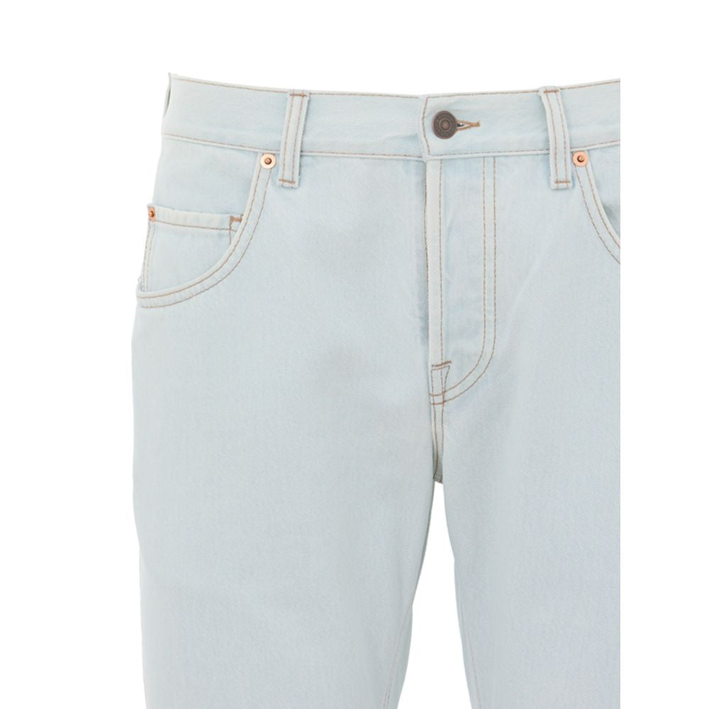 Blaue Baumwolljeans