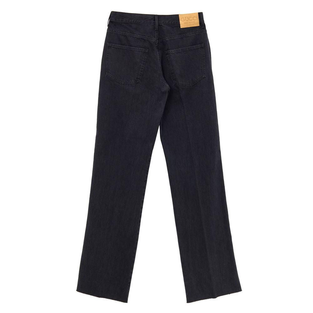 Schwarze Baumwolljeans
