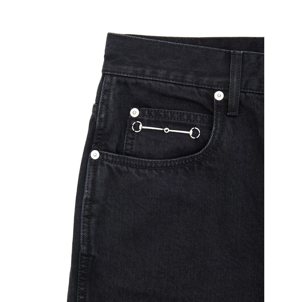 Schwarze Baumwolljeans