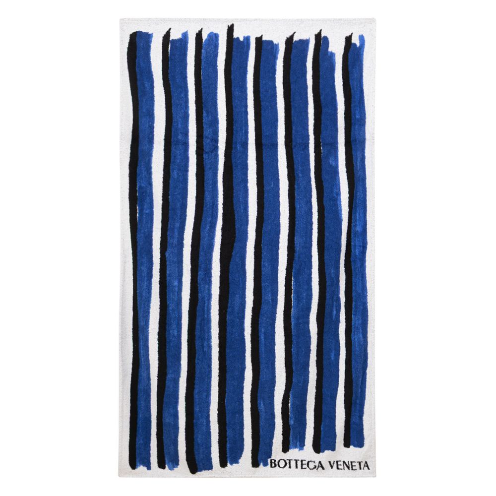Blaues Strandtuch aus Baumwolle