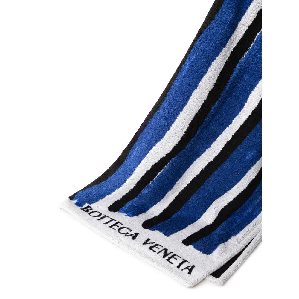 Blaues Strandtuch aus Baumwolle
