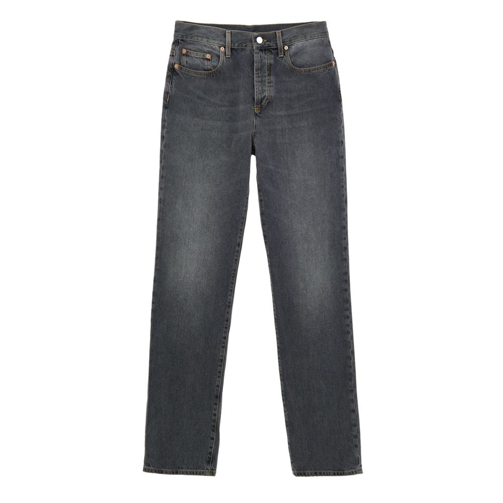 Graue Baumwolljeans