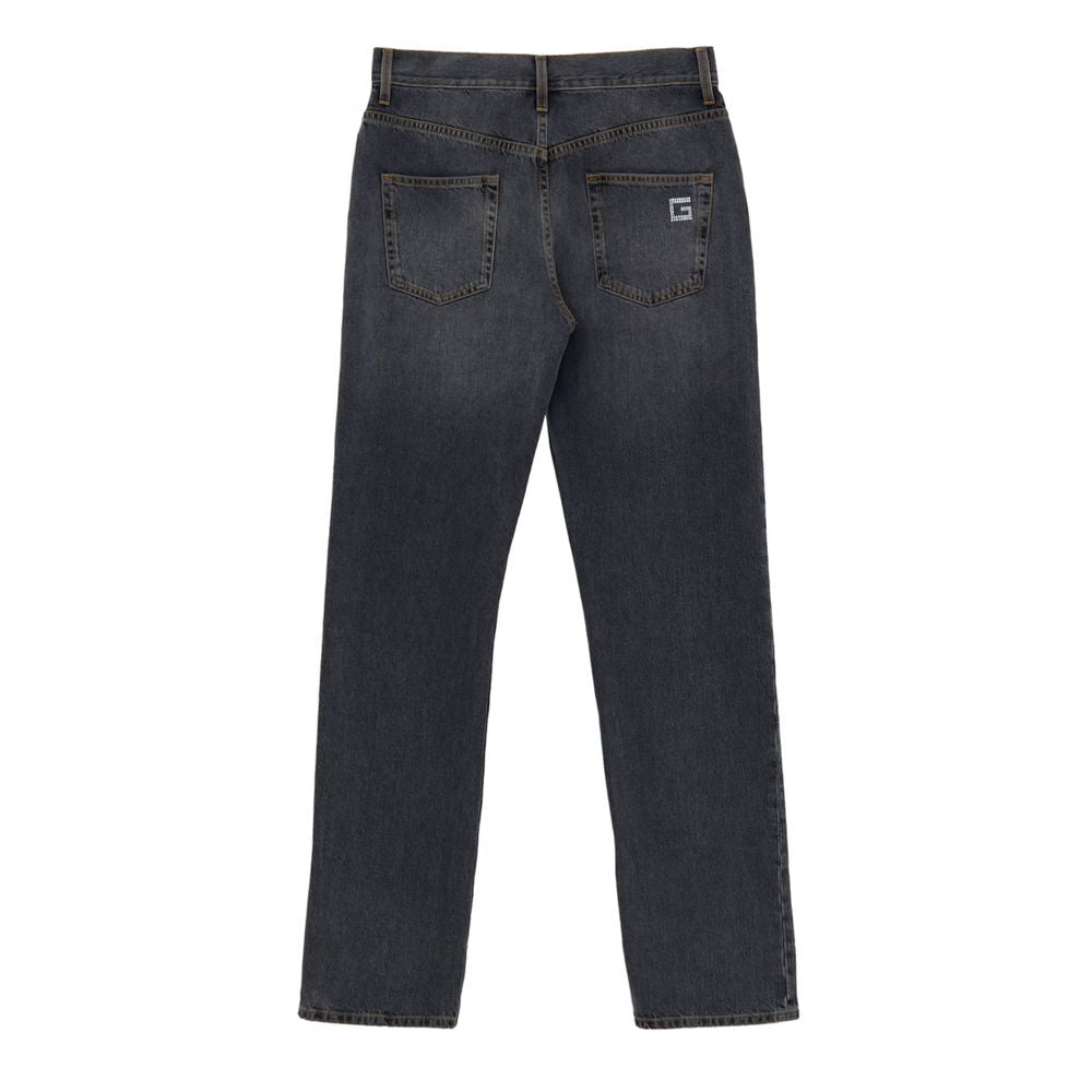 Graue Baumwolljeans