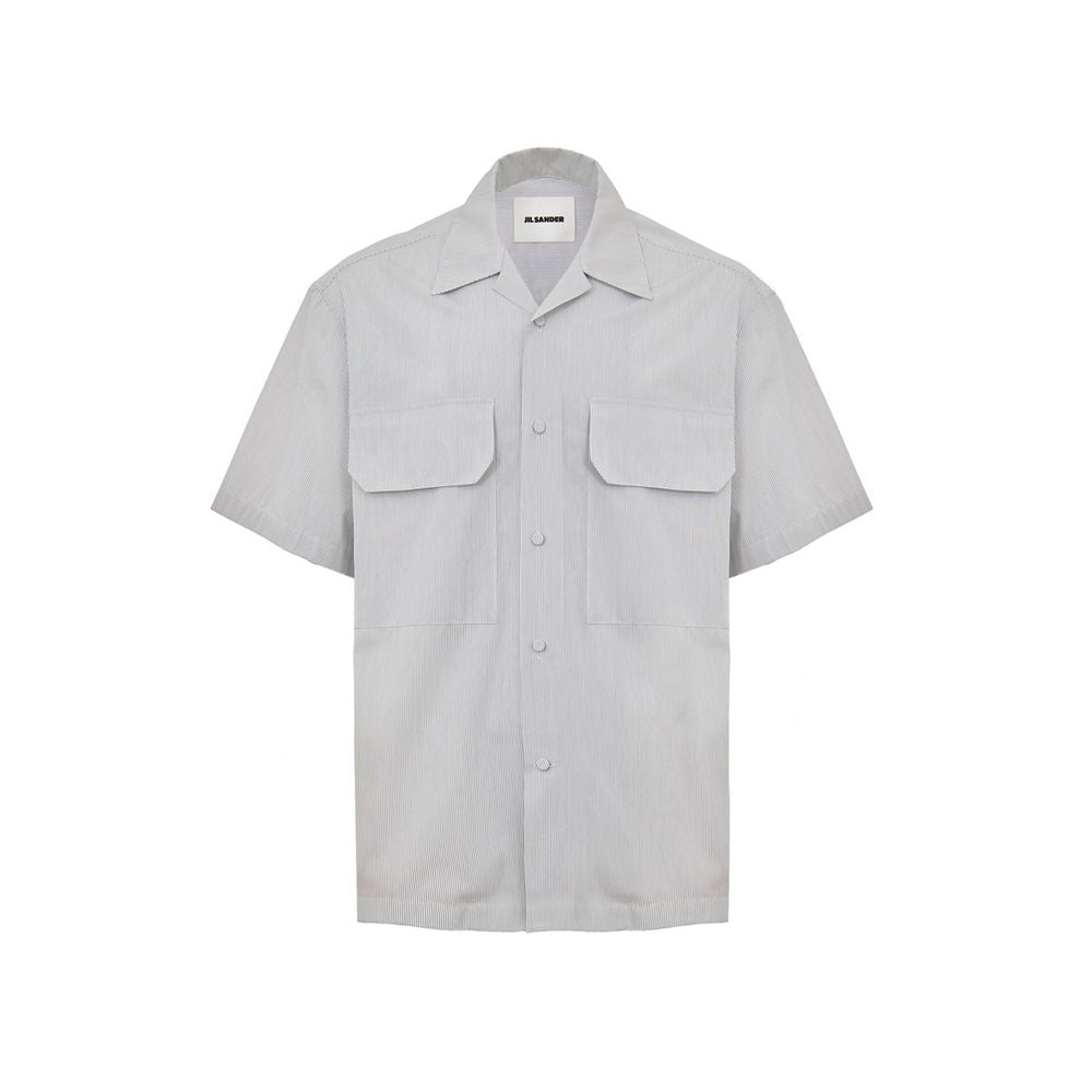 Blaues Kurzarmshirt aus Baumwolle