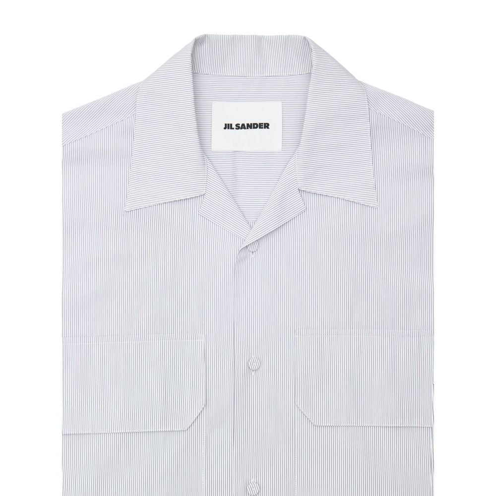 Blaues Kurzarmshirt aus Baumwolle