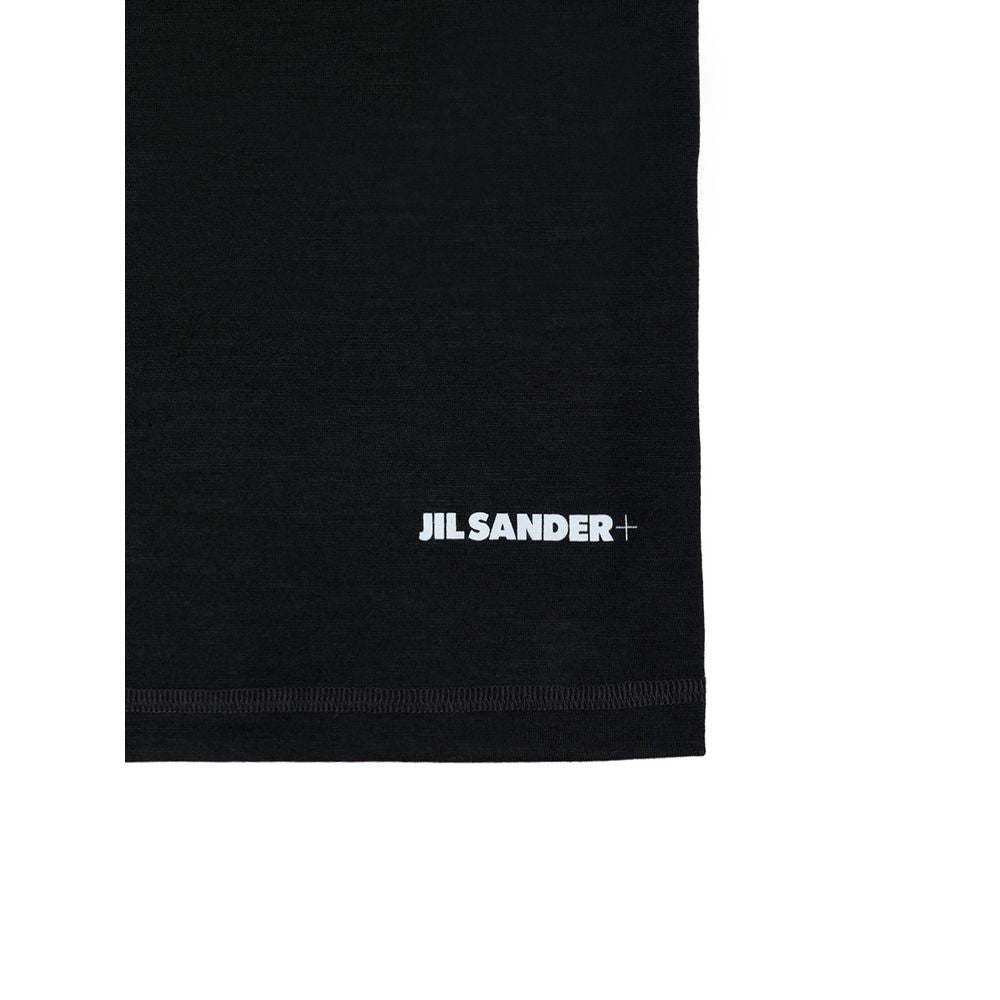 Schwarz Polyester Lang