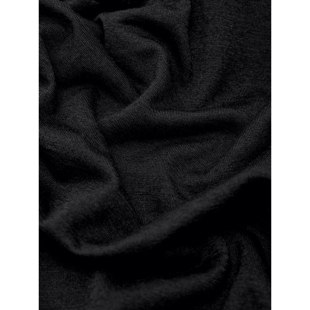 Schwarz Polyester Lang