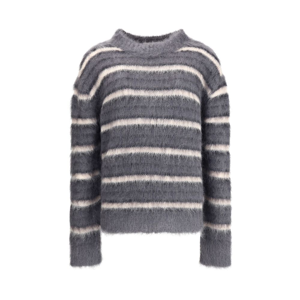 Gestreifter Woll-Mohair-Pullover