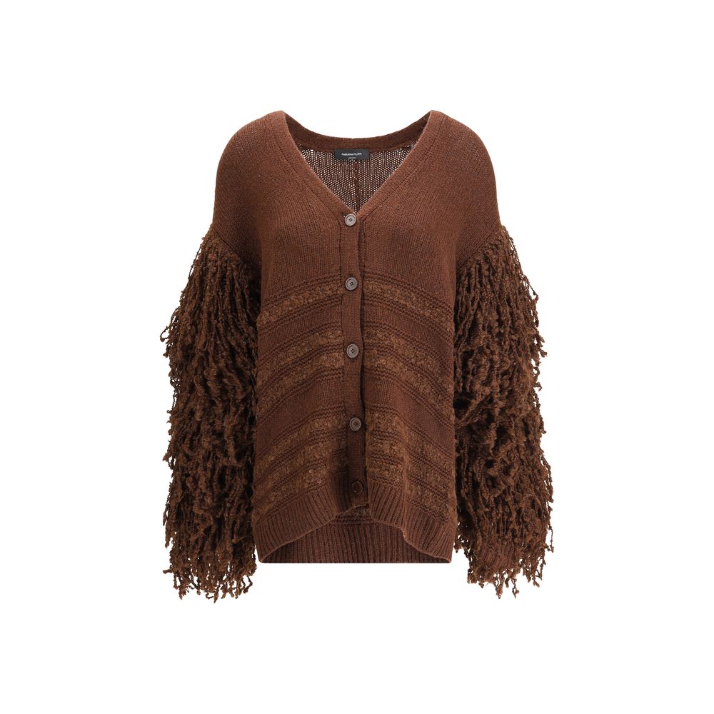 Strickjacke mit Fransen