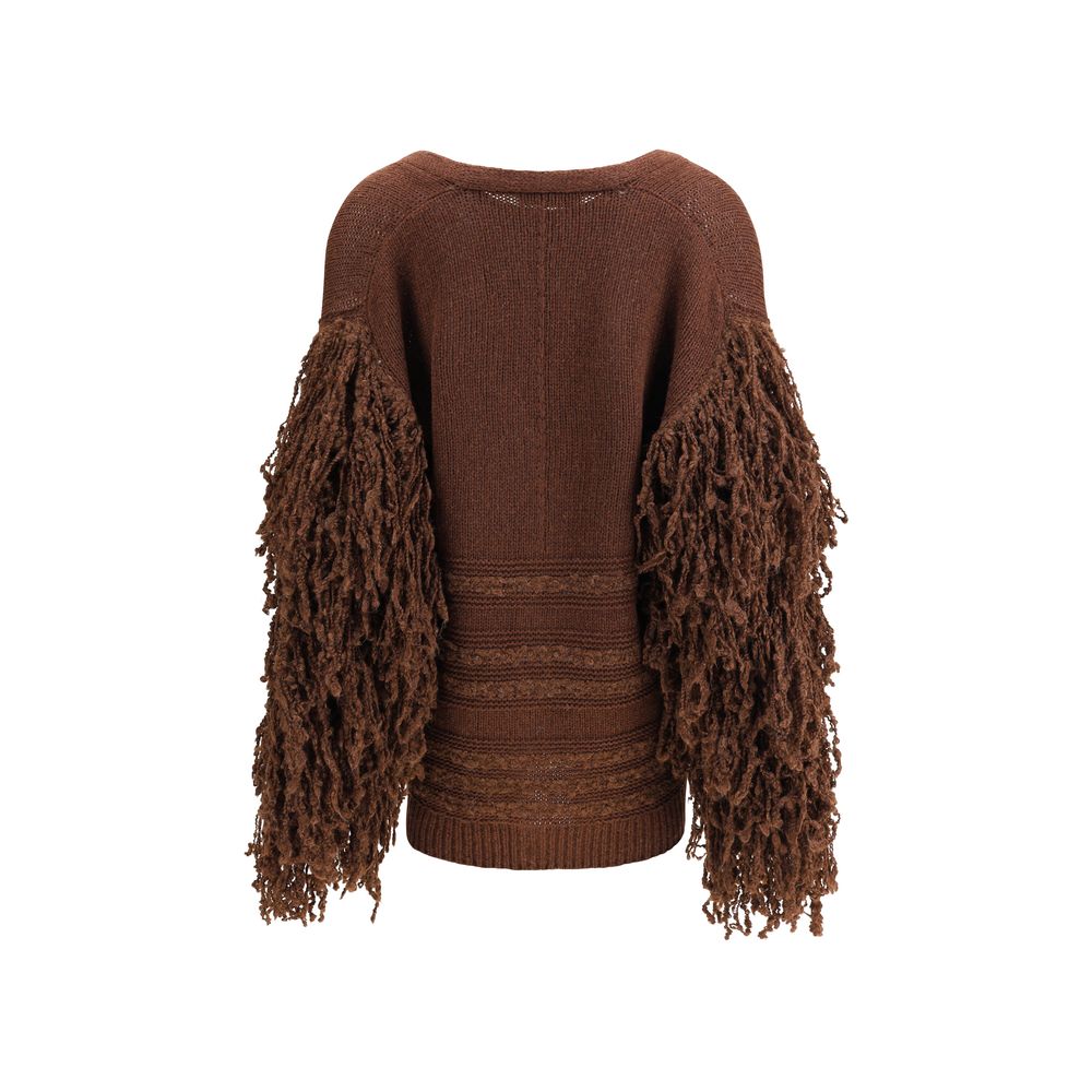 Strickjacke mit Fransen