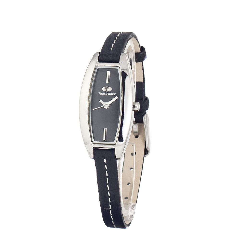 Schwarze Lederuhr