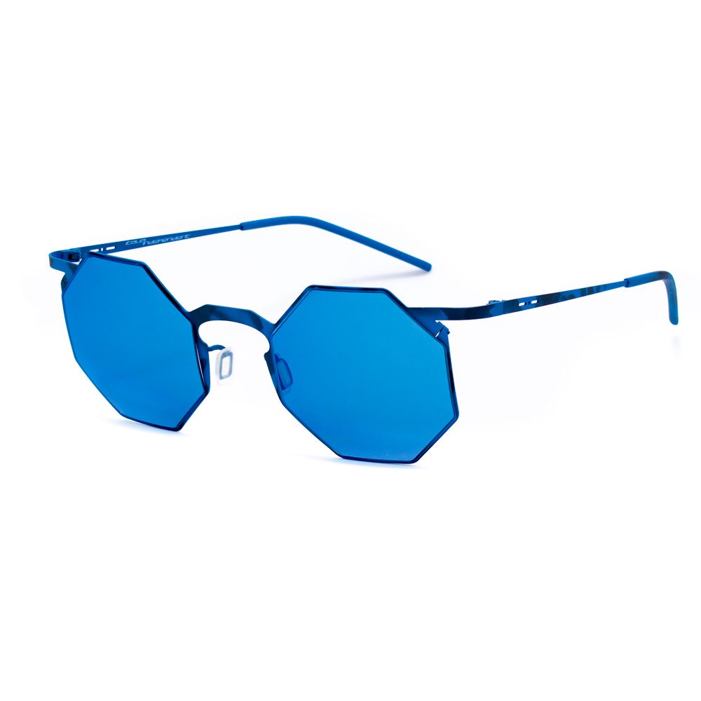 Blaue Sonnenbrille aus Metall