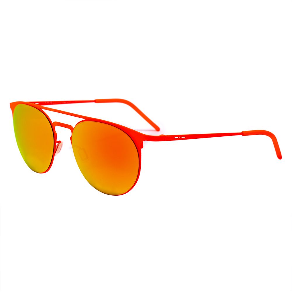 Orangefarbene Sonnenbrille aus Metall