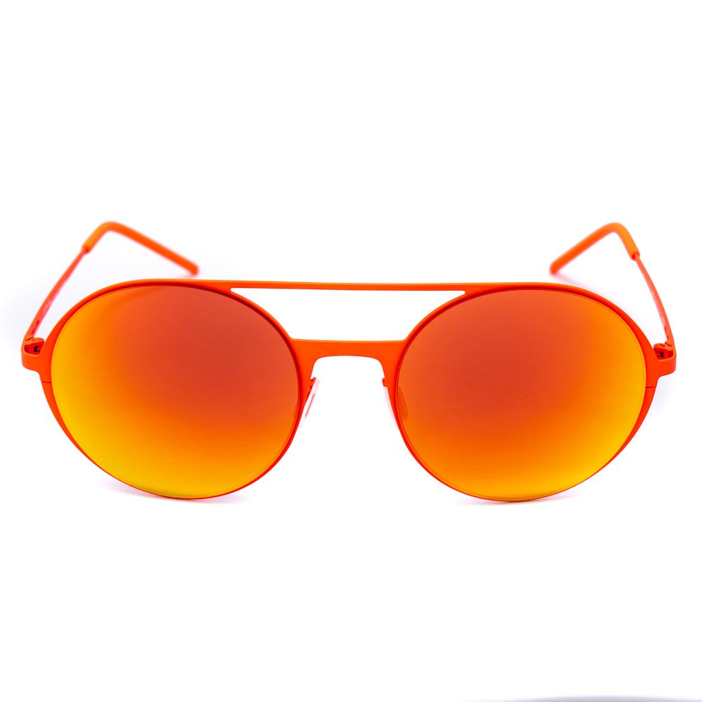 Orangefarbene Sonnenbrille aus Metall