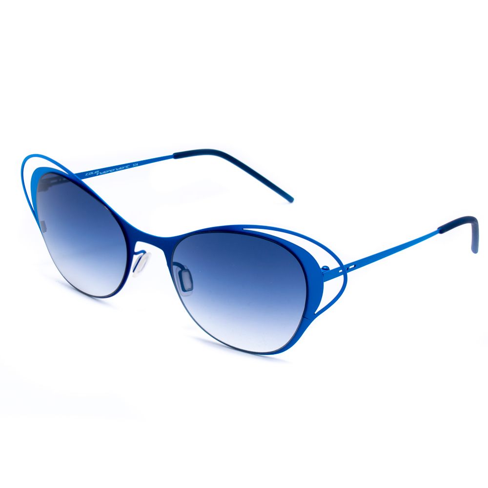 Blaue Sonnenbrille aus Metall