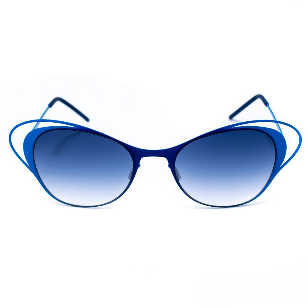 Blaue Sonnenbrille aus Metall