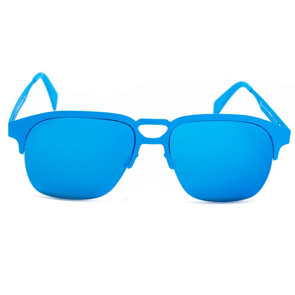Blaue Sonnenbrille aus Metall